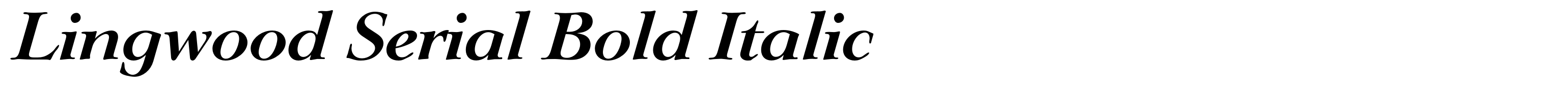 Lingwood Serial Bold Italic